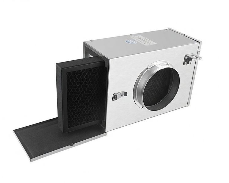 Filtru casetat cu carbon pentru canal 160 mm фбку160 photo